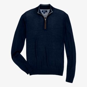Johnnie-O Dark Blue (Navy) Quarter-zip Sweater (Lightweight)